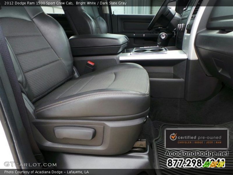 Bright White / Dark Slate Gray 2012 Dodge Ram 1500 Sport Crew Cab