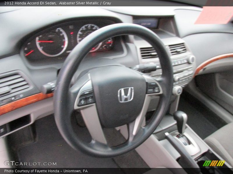 Alabaster Silver Metallic / Gray 2012 Honda Accord EX Sedan