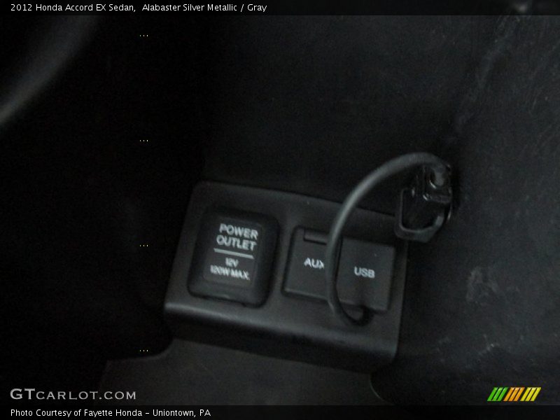 Alabaster Silver Metallic / Gray 2012 Honda Accord EX Sedan
