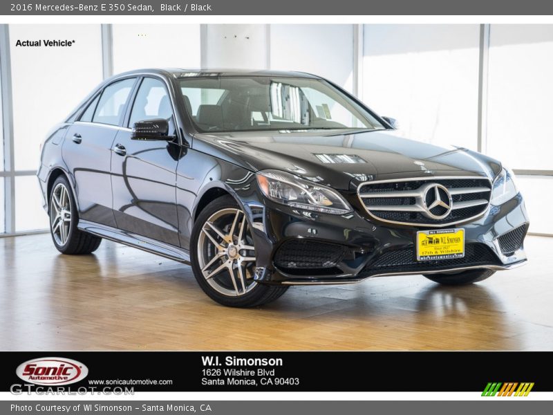 Black / Black 2016 Mercedes-Benz E 350 Sedan