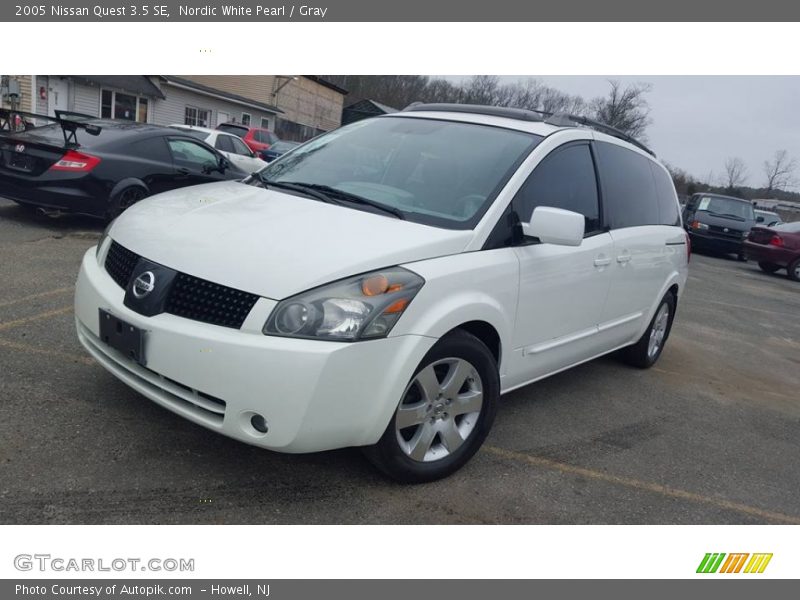 Nordic White Pearl / Gray 2005 Nissan Quest 3.5 SE