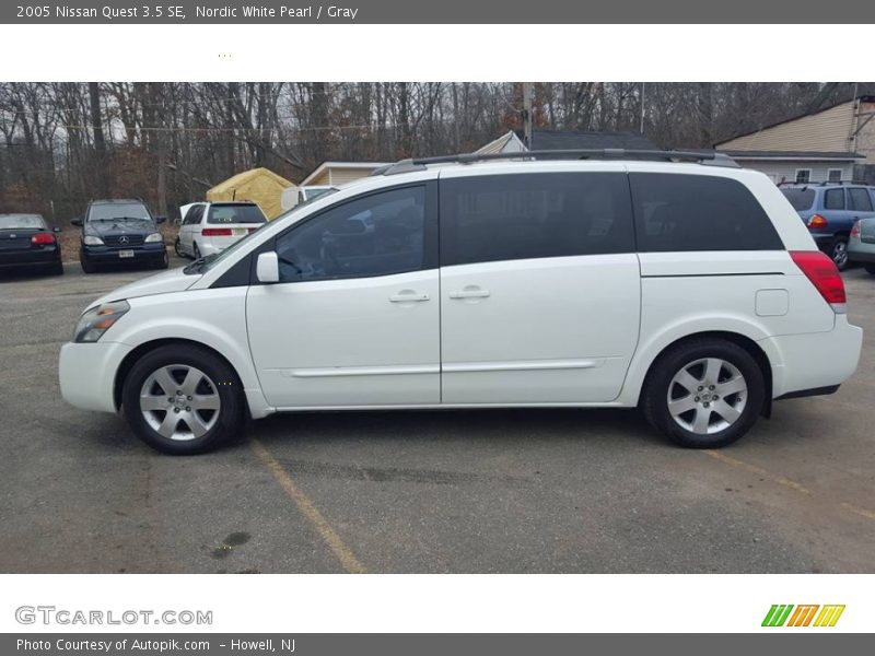 Nordic White Pearl / Gray 2005 Nissan Quest 3.5 SE