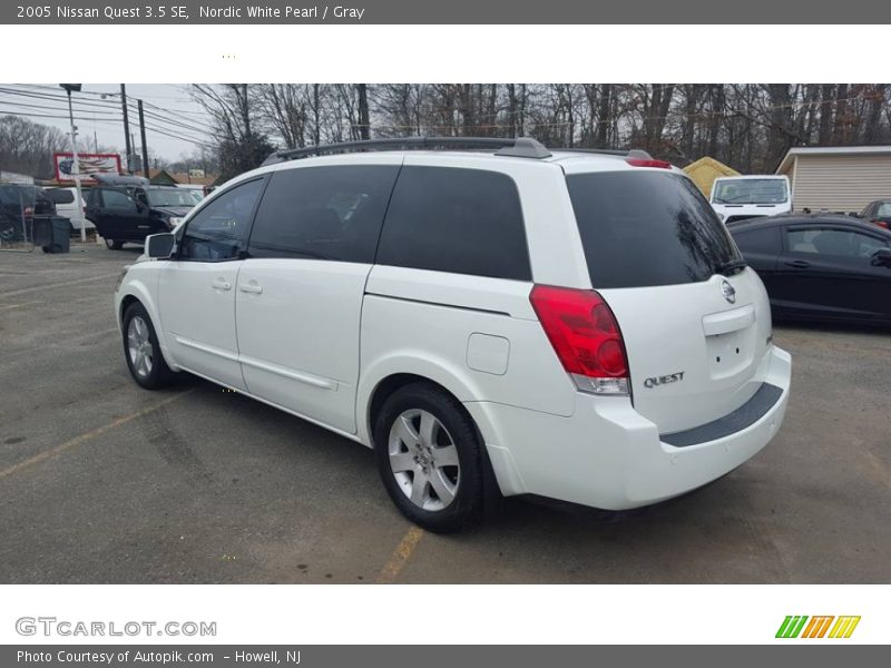 Nordic White Pearl / Gray 2005 Nissan Quest 3.5 SE