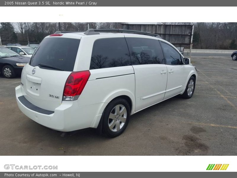 Nordic White Pearl / Gray 2005 Nissan Quest 3.5 SE