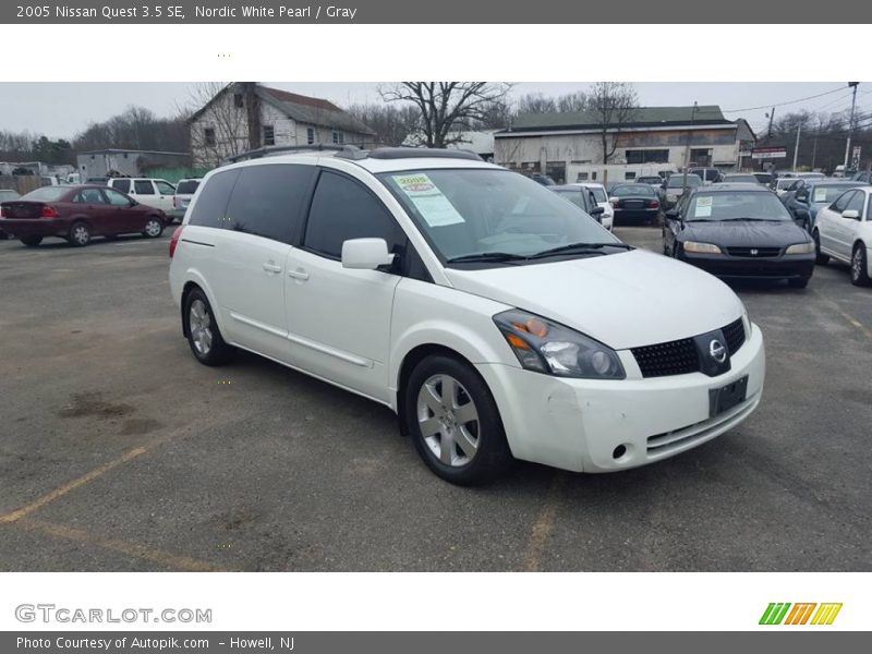 Nordic White Pearl / Gray 2005 Nissan Quest 3.5 SE