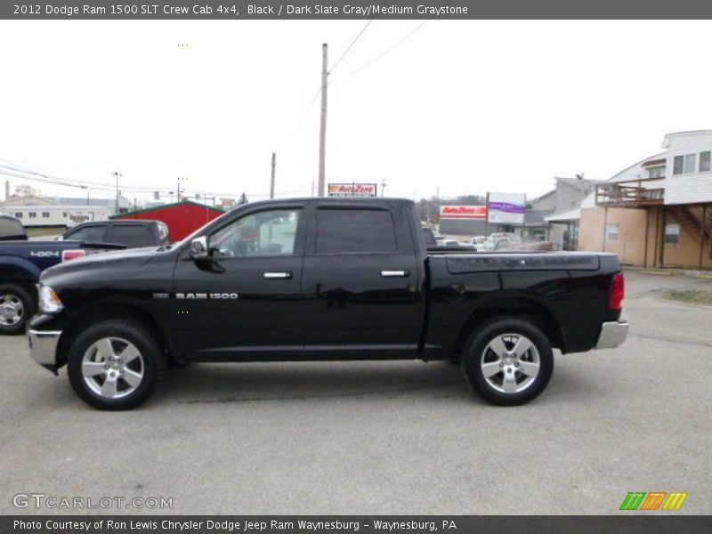 Black / Dark Slate Gray/Medium Graystone 2012 Dodge Ram 1500 SLT Crew Cab 4x4