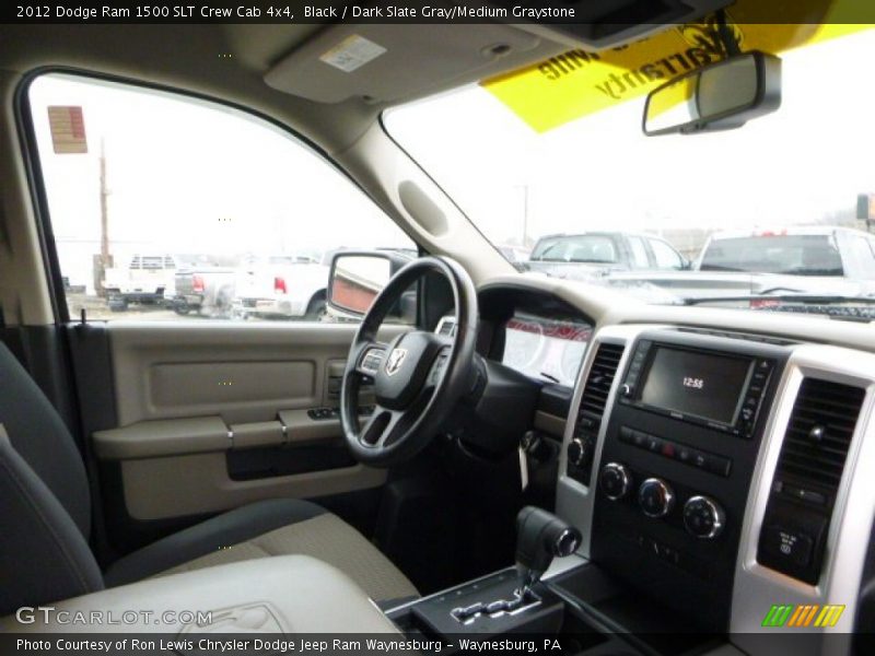 Black / Dark Slate Gray/Medium Graystone 2012 Dodge Ram 1500 SLT Crew Cab 4x4