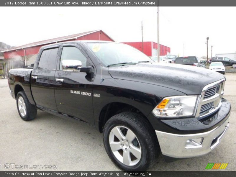 Black / Dark Slate Gray/Medium Graystone 2012 Dodge Ram 1500 SLT Crew Cab 4x4