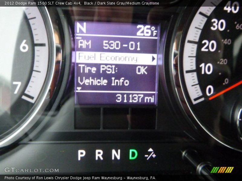 Black / Dark Slate Gray/Medium Graystone 2012 Dodge Ram 1500 SLT Crew Cab 4x4