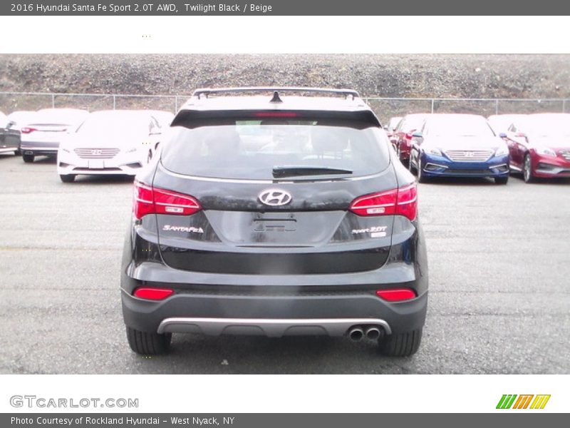 Twilight Black / Beige 2016 Hyundai Santa Fe Sport 2.0T AWD