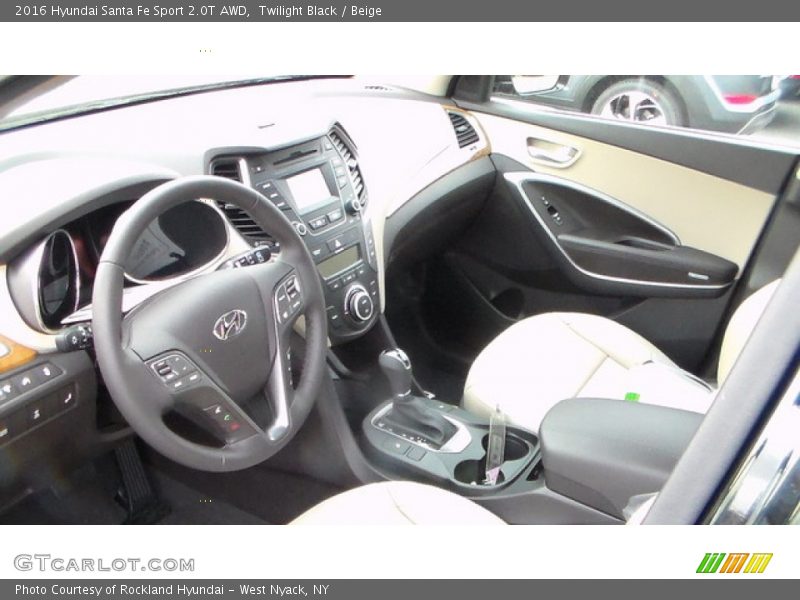 Twilight Black / Beige 2016 Hyundai Santa Fe Sport 2.0T AWD