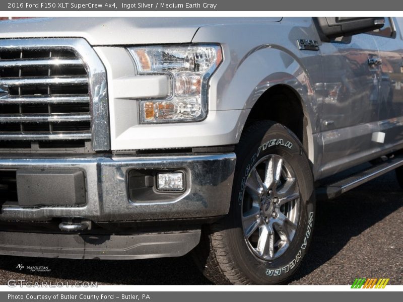 Ingot Silver / Medium Earth Gray 2016 Ford F150 XLT SuperCrew 4x4