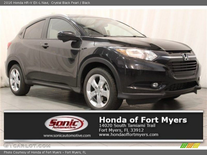Crystal Black Pearl / Black 2016 Honda HR-V EX-L Navi