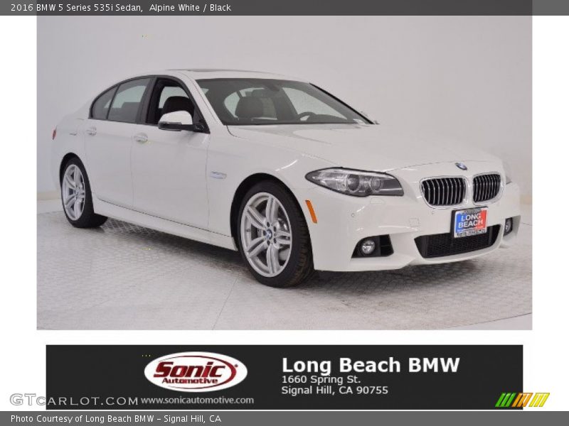 Alpine White / Black 2016 BMW 5 Series 535i Sedan