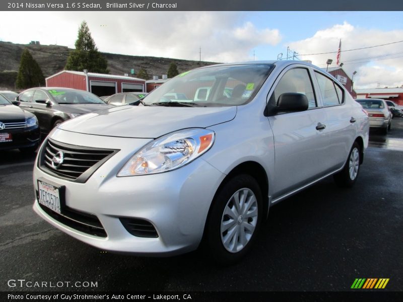 Brilliant Silver / Charcoal 2014 Nissan Versa 1.6 S Sedan