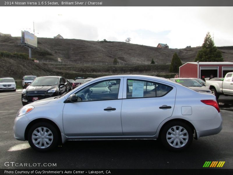 Brilliant Silver / Charcoal 2014 Nissan Versa 1.6 S Sedan