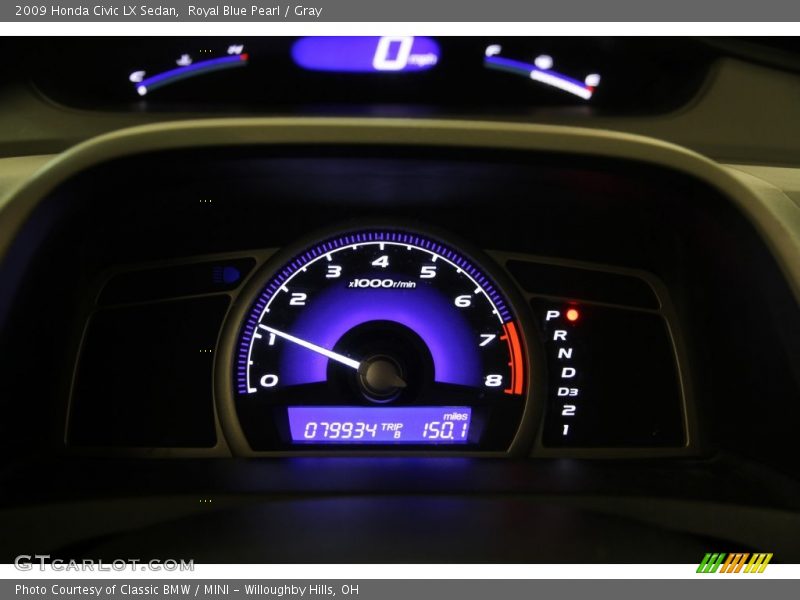 Royal Blue Pearl / Gray 2009 Honda Civic LX Sedan