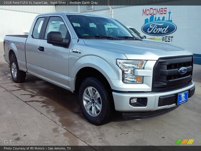 Ingot Silver / Medium Earth Gray 2016 Ford F150 XL SuperCab