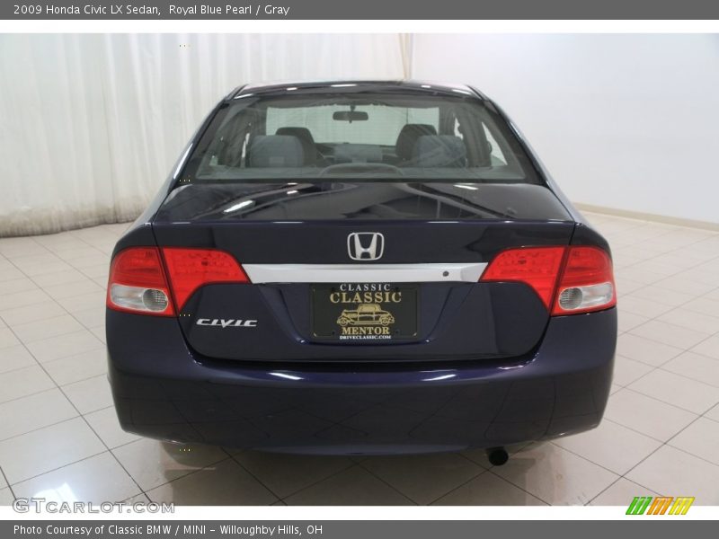 Royal Blue Pearl / Gray 2009 Honda Civic LX Sedan