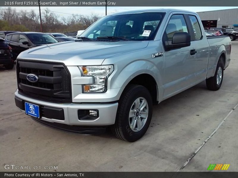 Ingot Silver / Medium Earth Gray 2016 Ford F150 XL SuperCab