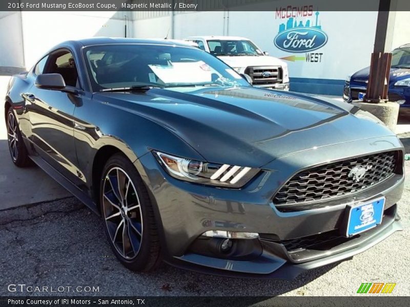 Magnetic Metallic / Ebony 2016 Ford Mustang EcoBoost Coupe