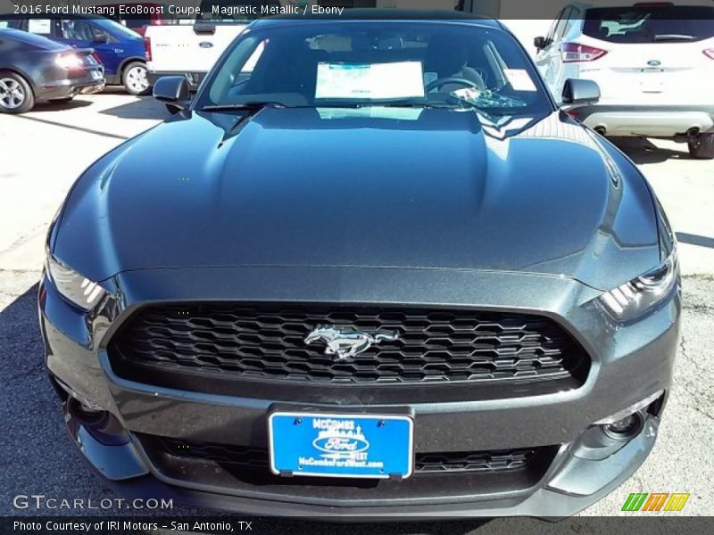 Magnetic Metallic / Ebony 2016 Ford Mustang EcoBoost Coupe