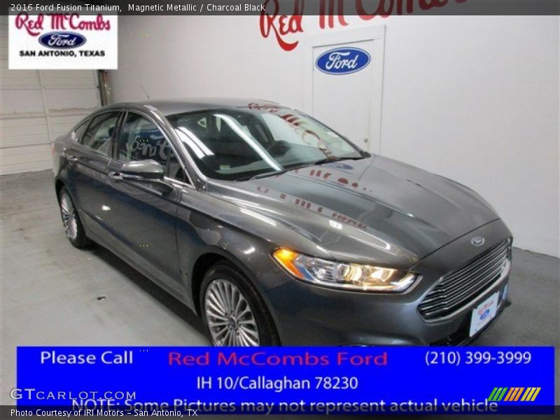 Magnetic Metallic / Charcoal Black 2016 Ford Fusion Titanium