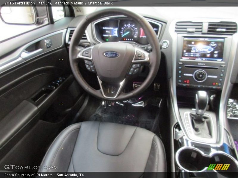 Magnetic Metallic / Charcoal Black 2016 Ford Fusion Titanium