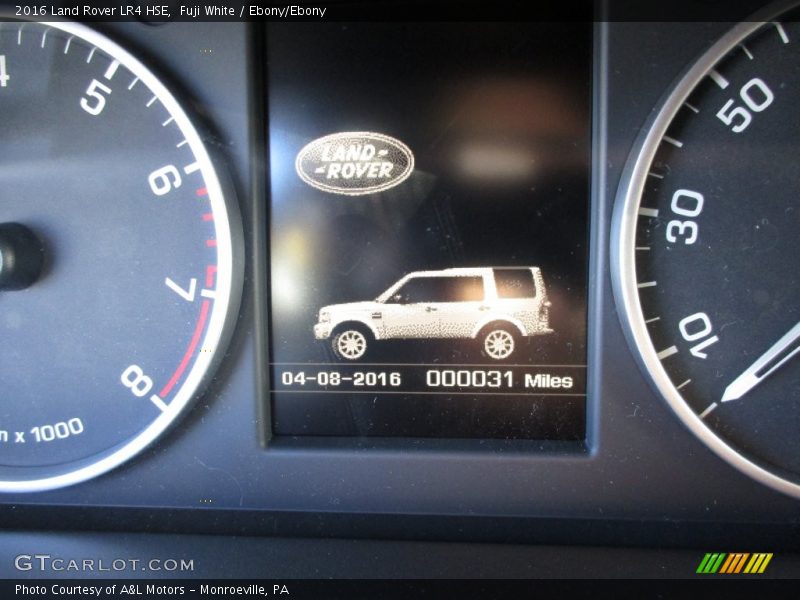 Fuji White / Ebony/Ebony 2016 Land Rover LR4 HSE