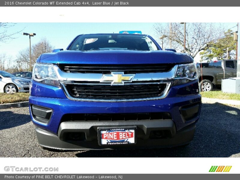 Laser Blue / Jet Black 2016 Chevrolet Colorado WT Extended Cab 4x4