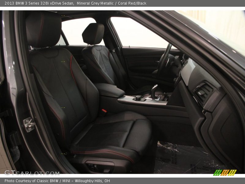 Mineral Grey Metallic / Coral Red/Black 2013 BMW 3 Series 328i xDrive Sedan
