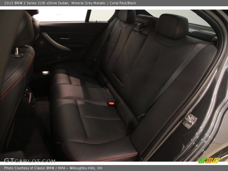 Mineral Grey Metallic / Coral Red/Black 2013 BMW 3 Series 328i xDrive Sedan