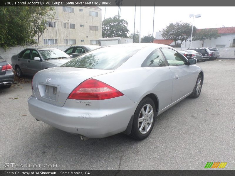 Satin Silver Metallic / Black 2003 Honda Accord EX V6 Coupe