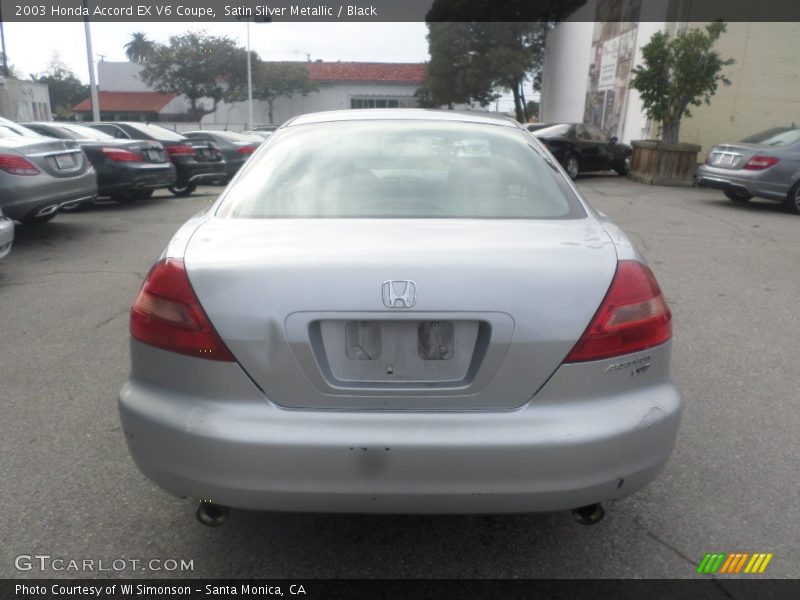 Satin Silver Metallic / Black 2003 Honda Accord EX V6 Coupe