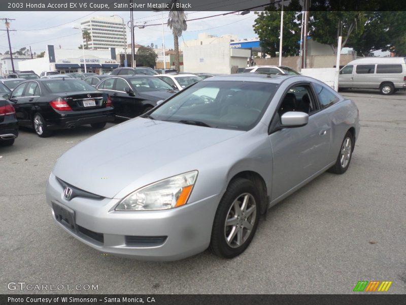 Satin Silver Metallic / Black 2003 Honda Accord EX V6 Coupe