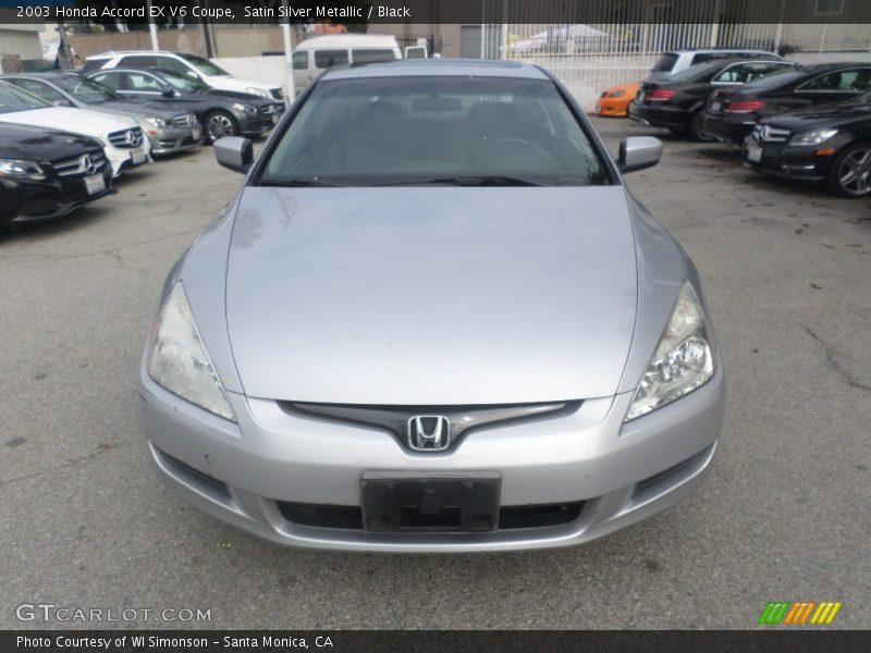 Satin Silver Metallic / Black 2003 Honda Accord EX V6 Coupe