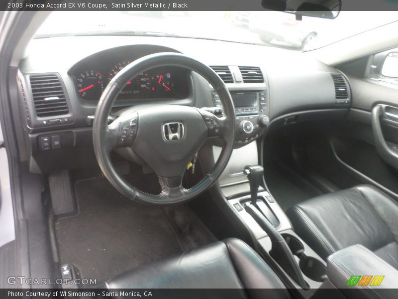 Satin Silver Metallic / Black 2003 Honda Accord EX V6 Coupe