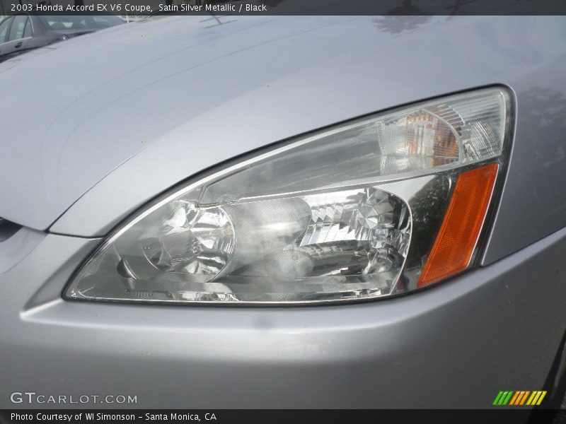 Satin Silver Metallic / Black 2003 Honda Accord EX V6 Coupe