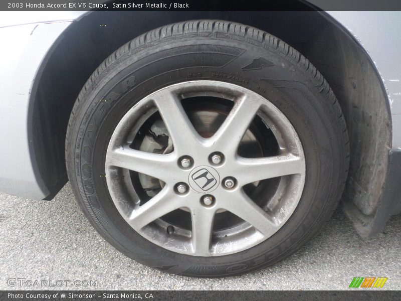 Satin Silver Metallic / Black 2003 Honda Accord EX V6 Coupe