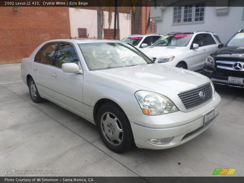 Crystal White / Ecru Beige 2002 Lexus LS 430