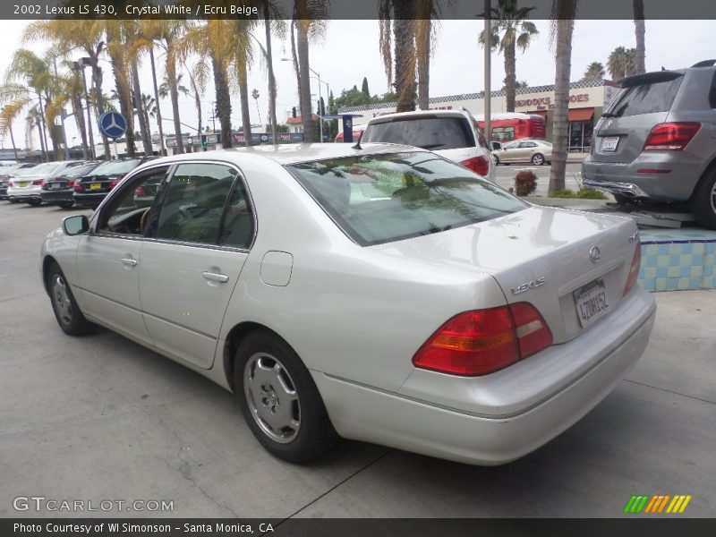 Crystal White / Ecru Beige 2002 Lexus LS 430