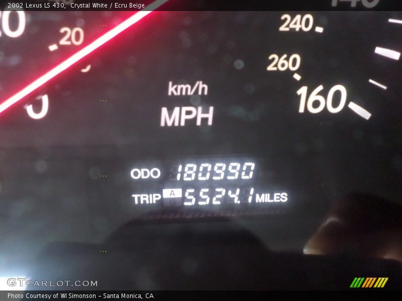 Crystal White / Ecru Beige 2002 Lexus LS 430