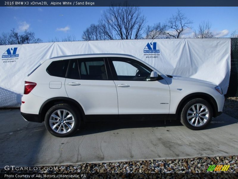 Alpine White / Sand Beige 2016 BMW X3 xDrive28i