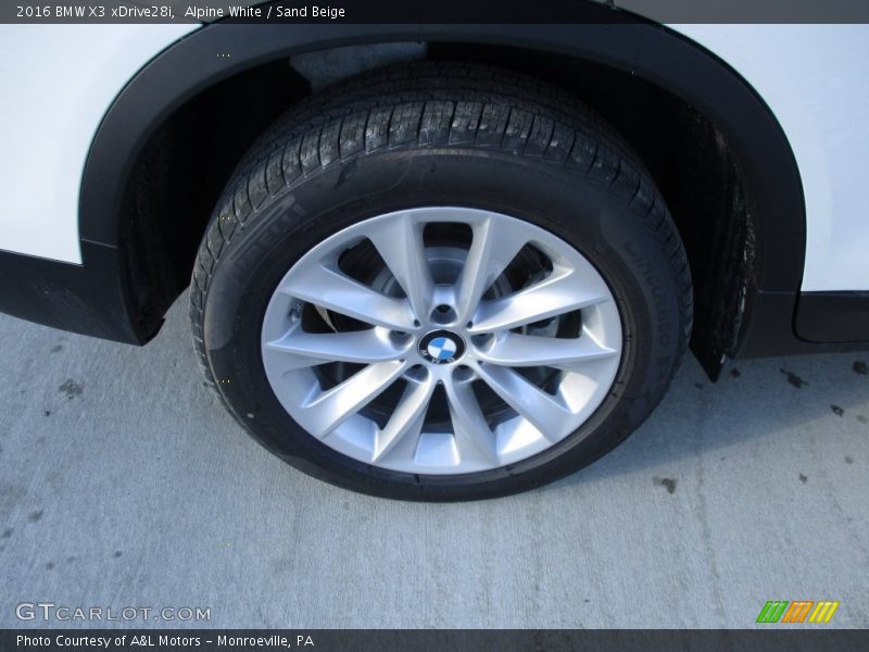 Alpine White / Sand Beige 2016 BMW X3 xDrive28i