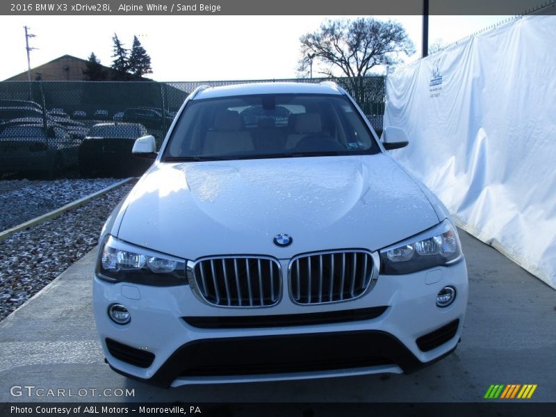 Alpine White / Sand Beige 2016 BMW X3 xDrive28i