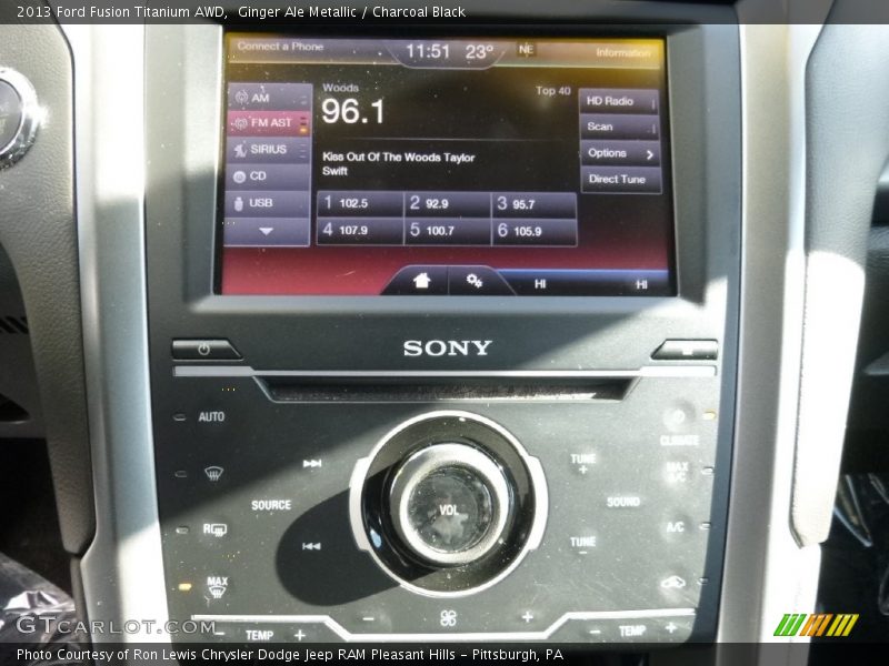 Ginger Ale Metallic / Charcoal Black 2013 Ford Fusion Titanium AWD