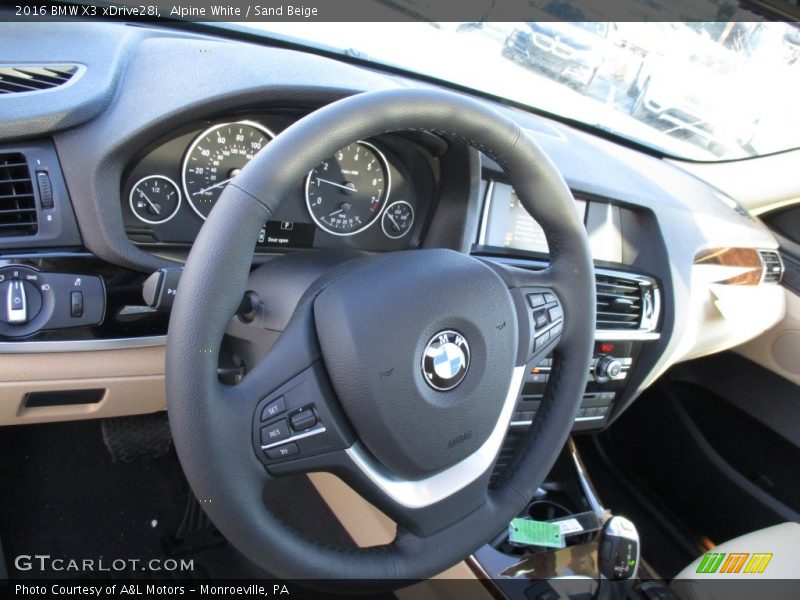 Alpine White / Sand Beige 2016 BMW X3 xDrive28i