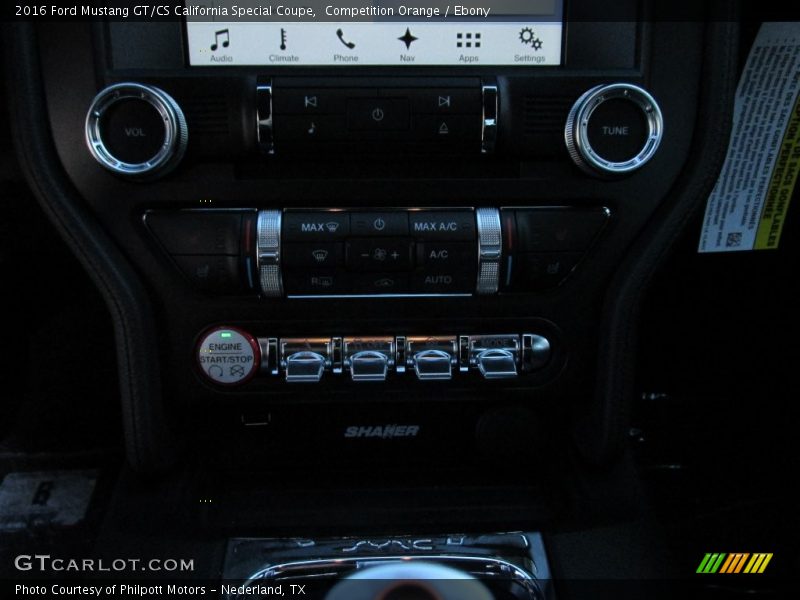 Competition Orange / Ebony 2016 Ford Mustang GT/CS California Special Coupe