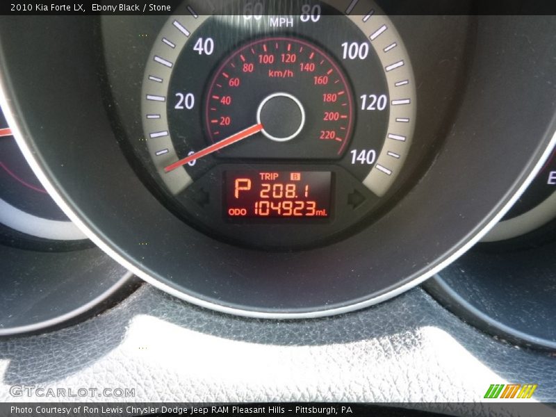 Ebony Black / Stone 2010 Kia Forte LX