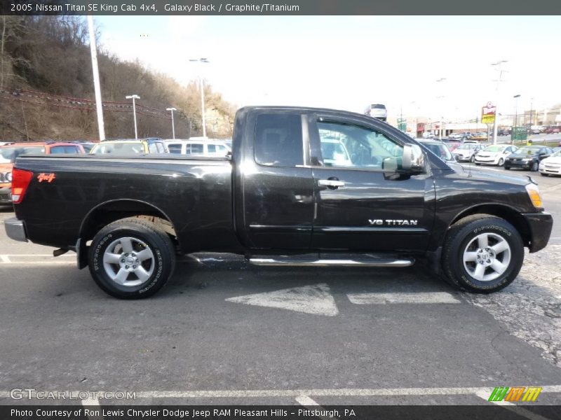 Galaxy Black / Graphite/Titanium 2005 Nissan Titan SE King Cab 4x4